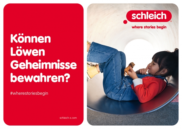 Neues Logo, neuer Claim, neue Kampagne: Marken-Relaunch bei Schleich - Die internationale Dachmarkenkampagne steht im Zeichen fantasievoller Fragen, die zum Staunen anregen sollen - Quelle: Schleich